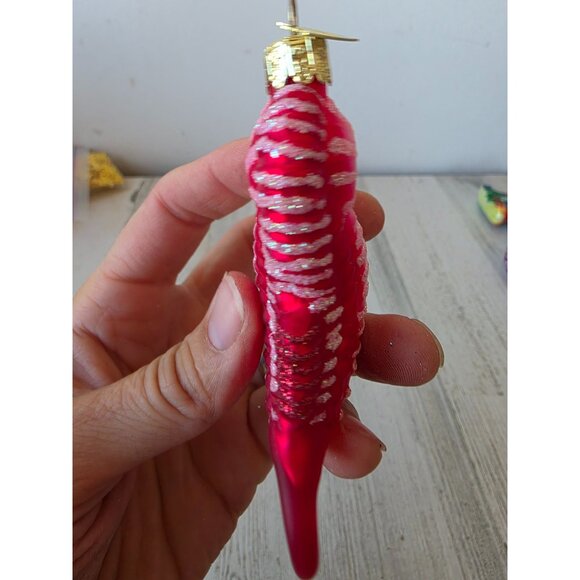 KSA Kurt Adler seahorse pink glitter ornament noble gems Xmas tree - Picture 2 of 8